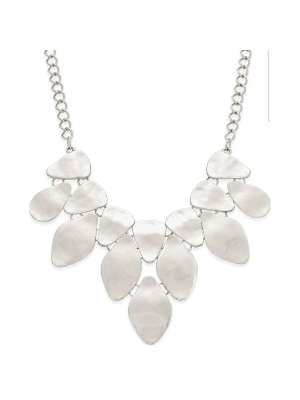 INC International Concepts Hammered Bib Statement Necklace